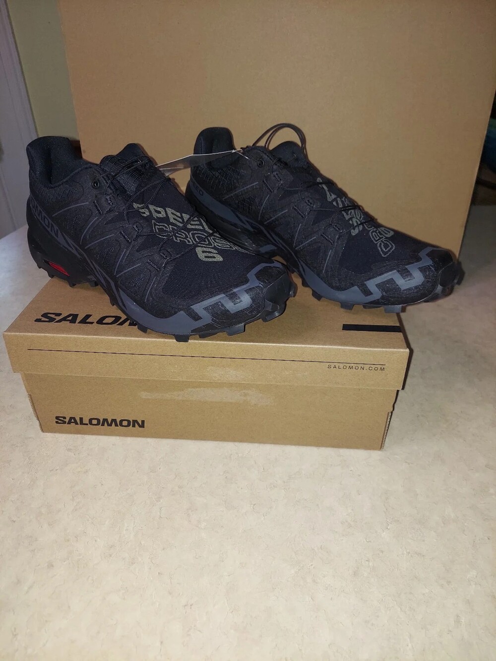 NWT Salomon Speedcross 6 W Women’s Trail Running Shoes Black Phantom Size 9.5